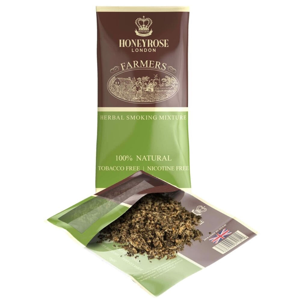 A bag of Whitluck's tea with a tea leaf in it.