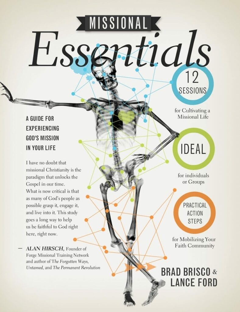 A cover of a magazine with a skeleton featuring Missional Essentials.